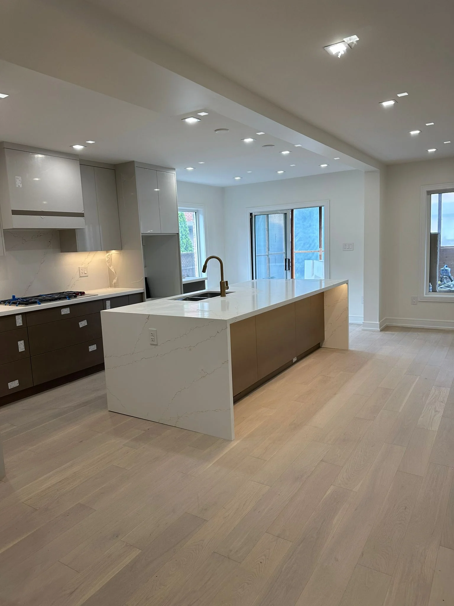 Open-plan kitchen and living space